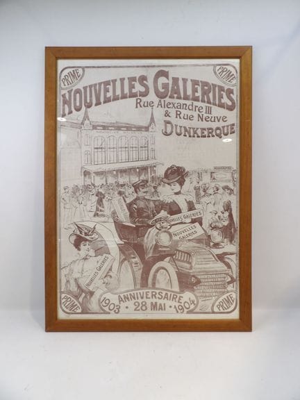 Poster reading "New galleries on Rue Alexandre III