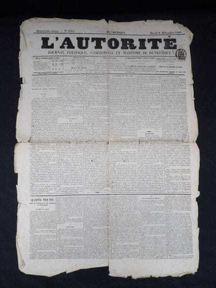 Lot consisting of:
- 1 copy of the newspaper *L'Au