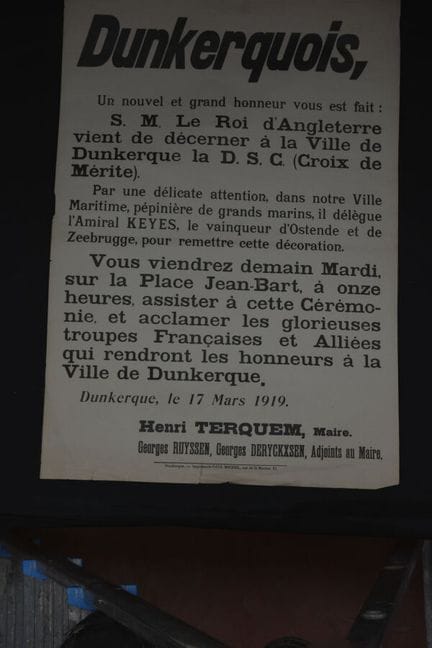 Posters from the city of Dunkirk dated March 17, 1