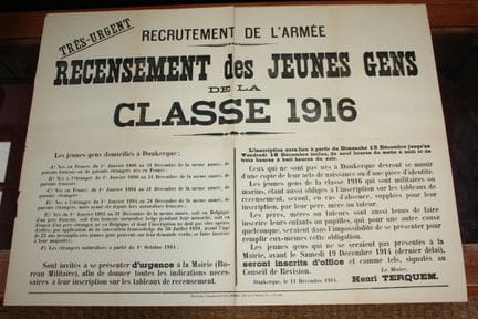 Poster dated December 11, 1914, by Mayor Henri TER