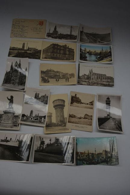 Set of 16 postcards depicting Dunkirk and the surr