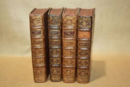 A 4-volume set from 1769 in period binding, *Histo
