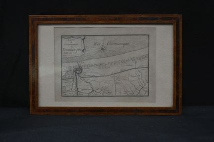 MAP - Small framed engraving titled "Map of the Go