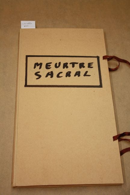 First edition of the art book *Meurtre Sacral*, co