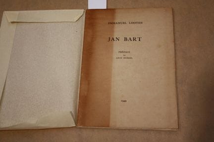 A stapled poetry booklet titled "Jean Bart" by Emm