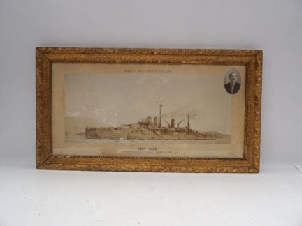 JEAN-BART, Framed photograph under glass, depictin