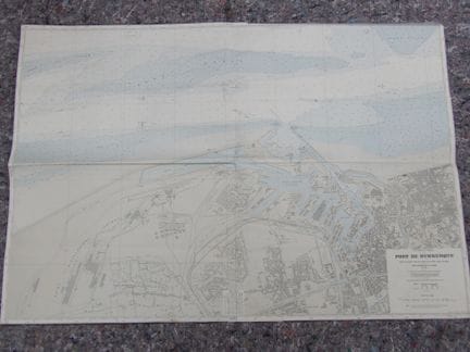 DUNKERQUE, the port. Map based on the survey condu