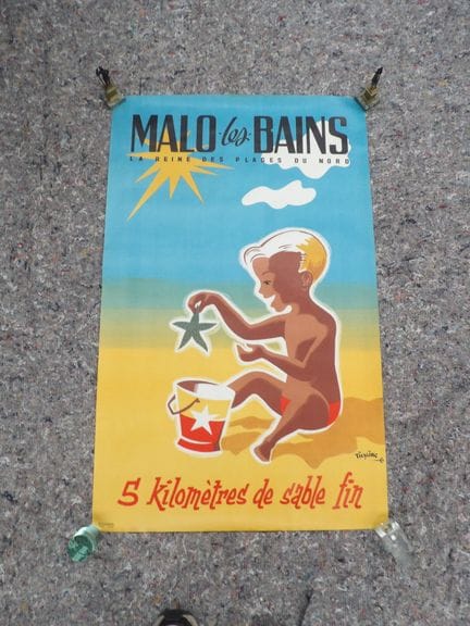 MALO LES BAINS, a polychrome poster signed by Jacq