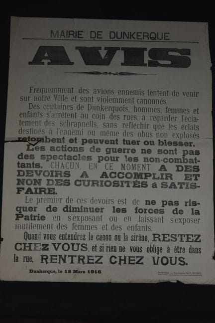 NOTICE - Poster dated March 18, 1916, from the Dun