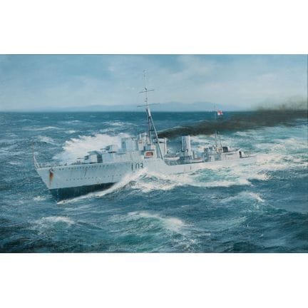John Steven Dews (British, b.1949) 'H.M.S. Cossack