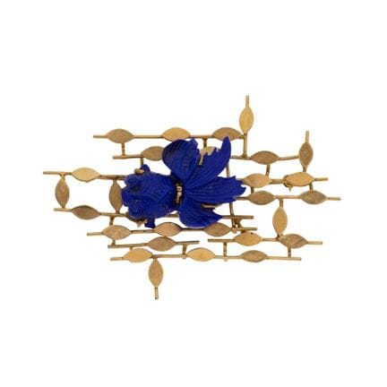 Broche en or jaune 14 carats représentant un poiss