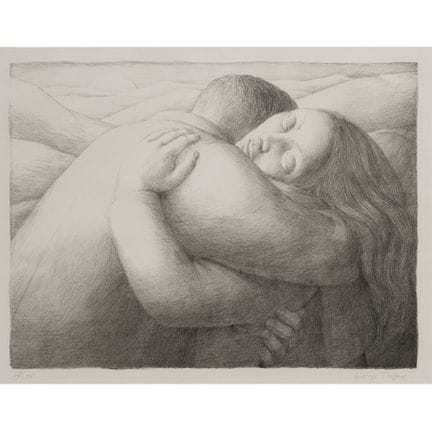 George Tooker (American, 1920-2011) 'Lovers' Litho