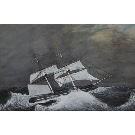 Unknown Artist (American, 19th Century) Schooner W