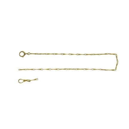 Chaîne de montre en or jaune 18 carats  

Composée
