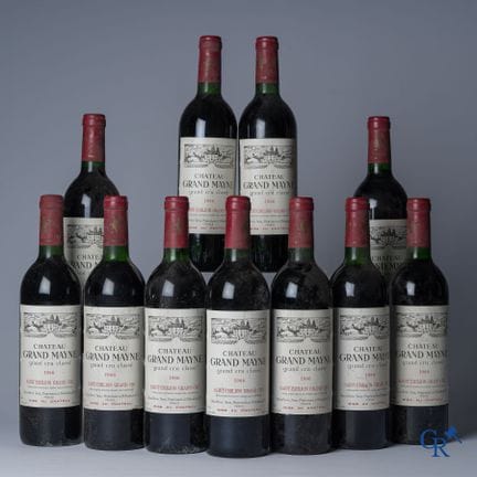Vini. 11 bottiglie di Château Grand Mayne 1986, Sa