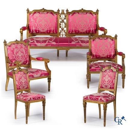 Mobili. Set da salotto composto da 6 pezzi in legn