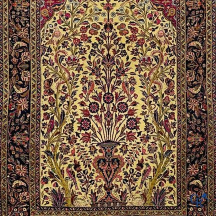 Tappeto orientale. Kashan. Antico tappeto persiano