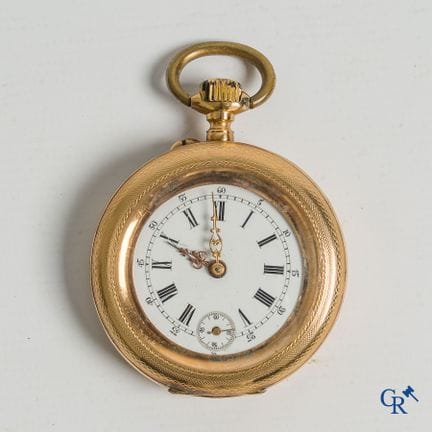 Orologi. Antico orologio da tasca con cassa in oro