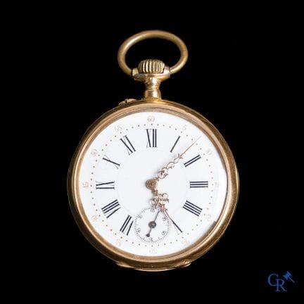 Orologi. Orologio da tasca in oro 750/°00. | Peso: