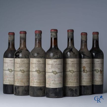 Vini. 7 bottiglie di Château Cabannieux 1969. Cru 