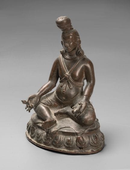 Figurine en bronze représentant Gtsang Smyon Heruk