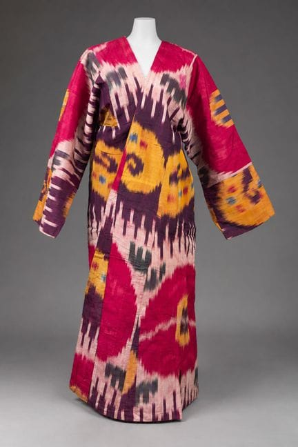 Un abrigo de terciopelo ikat, Bujará, principios d