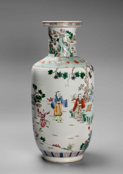 Vase en porcelaine « Famille Verte », Chine, fin d