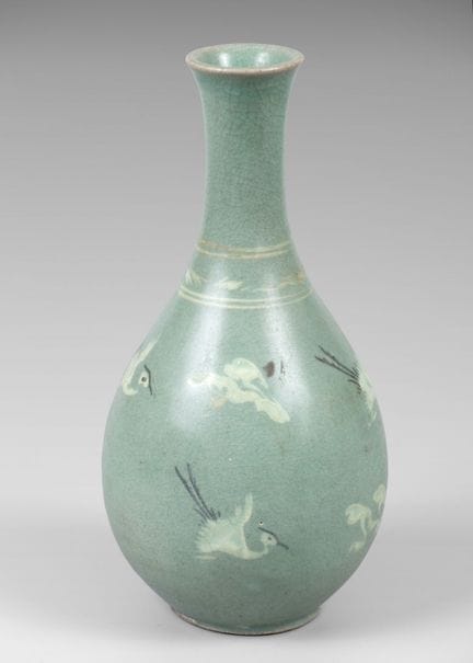 Vase en porcelaine à glaçure céladon, Corée, dynas