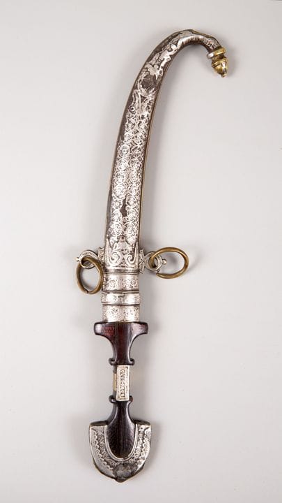Dague Koumya en laiton et argent, Maroc, vers 1900