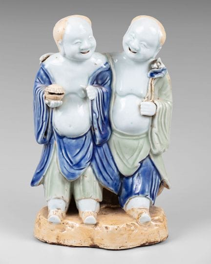 Figurine en céramique émaillée représentant les ju