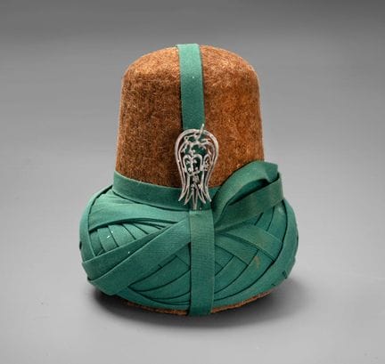 Foulard de turban rembourré en tissu d'un derviche