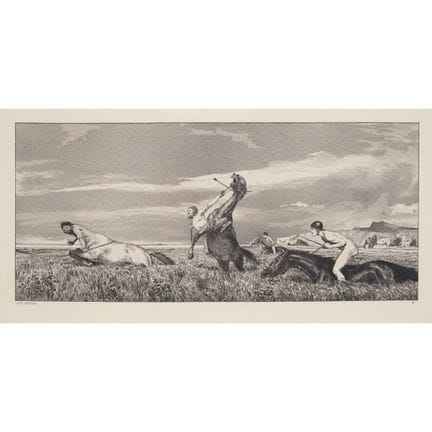 马克斯·克林格（1857-1920），《被追捕的半人马》，选自《间奏曲》（Op. IV）第三版，18