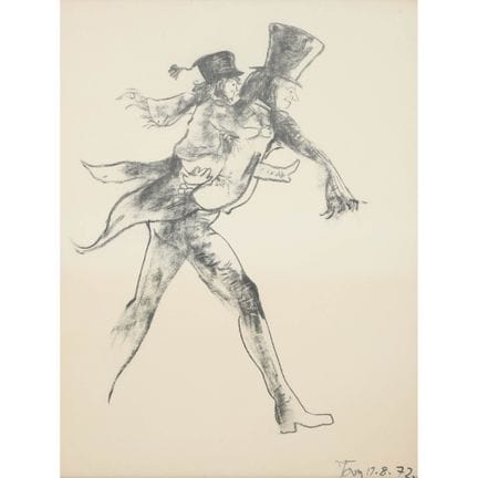 哈罗德·巴林·汤恩，OSA，RCA（1924-1994），《无题（骑马）》，1972年，25.6 x