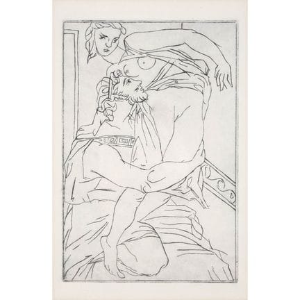巴勃罗·毕加索（1881-1973），《西尼西阿斯与米尔琳》，选自《利西斯特拉塔》，1934年 [B