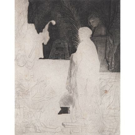 伦勃朗·范·莱因（1606-1669），《艺术家根据模特写生》，约1639年，选自《新霍尔斯坦》所收