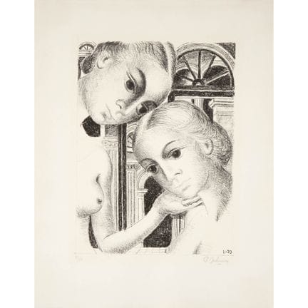 保罗·德尔沃（1897-1994），《庞贝女子》，1970年 [J. 41]，签名并编号为9/50；