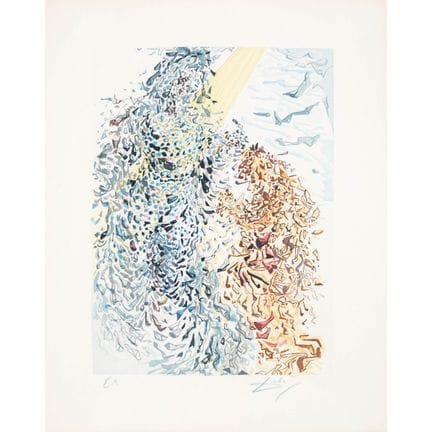 萨尔瓦多·达利（1904-1989），《神曲》第11歌：天堂，1959-63 [F. 89]，以蓝色