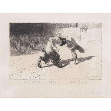 弗朗茨·冯·施图克（1863-1928），《搏斗的牧神》（KAMPFENDE FAUNE），约 18