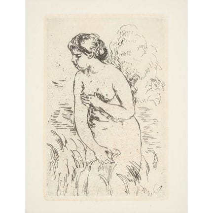 据皮埃尔-奥古斯特·雷诺阿（1841-1919）原作，《半裸站立的沐浴女》，约 1910年 [第23