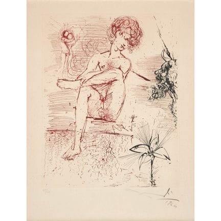 萨尔瓦多·达利（1904-1989），《水仙》，取材于神话，1964年 [F. 63-3]，签名、注