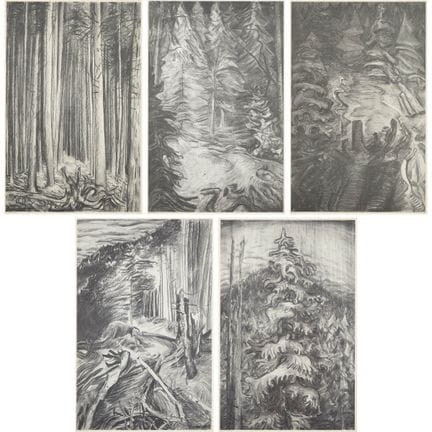 杰克·伦纳德·沙德博尔特，RCA （1909-1998），《霍恩比组曲》（致敬艾米莉·卡尔）中的五幅