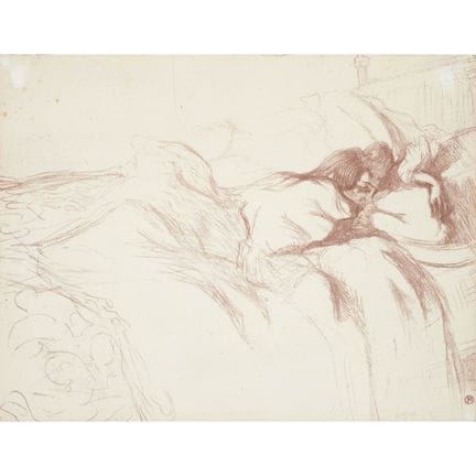 据亨利·德·图卢兹-洛特雷克（1864-1901）原作，《躺着的女人——醒来》，选自《ELLE》系列