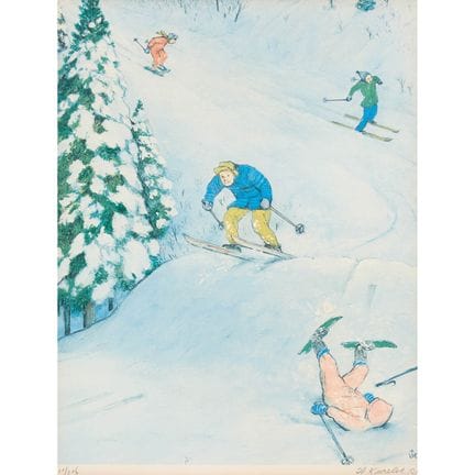 William Kurelek, OSA, RCA (1927-1977), SKIING, 197