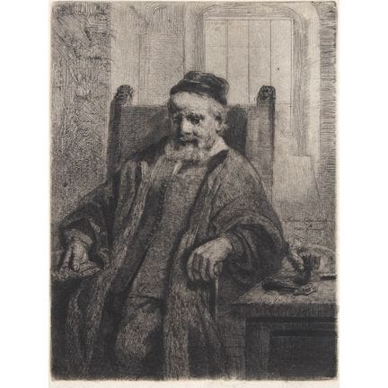 伦勃朗·范·莱因（1606-1669），扬·卢特马，金匠 [1584-1669]，1656年，版面签