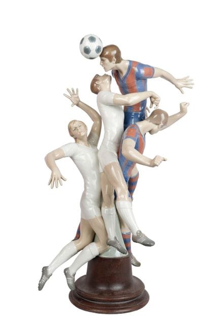 Ensemble en porcelaine de Lladró.  Footballeurs. R