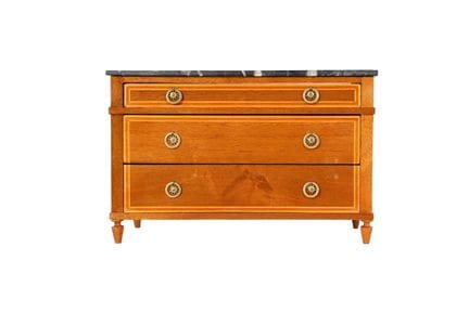 Miniature Louis XVI-style chest of drawers. Crafte