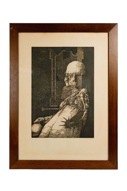 JOSÉ HERNÁNDEZ (1944–2013). Seated Figure. Print o