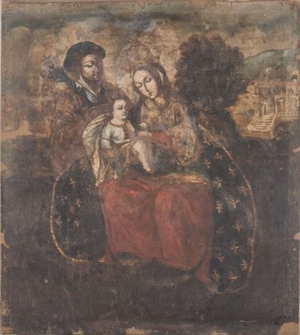 Novo-Hispanic school, 18th century. The flight to 