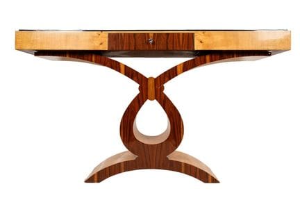 Console de style Art déco. Réalisée en bois plaqué