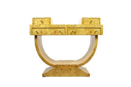 Console de style Art déco. Réalisée en bois plaqué